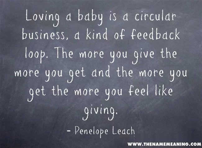 Baby Quote - Loving A Baby Is A Circular Business, A Kind Of Feedback Loop. The More You Give The More You Get And The More You Get The More You Feel Like Giving.