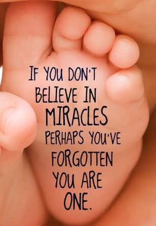 If You Don’t Believe In Miracles Perhaps You'Ve Forgotten You Are One.