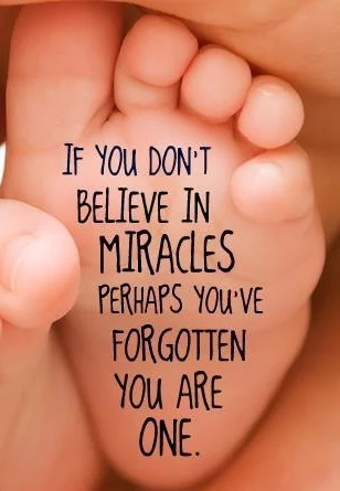 If You Don’t Believe In Miracles Perhaps You'Ve Forgotten You Are One.